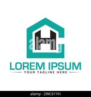 CH Letter Logo Design. Unique and Modern CH HC Letter Logo Design. Stock Vector