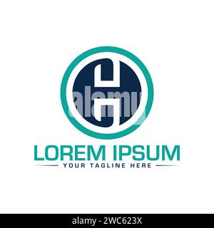 CH Letter Logo Design. Unique and Modern CH HC Letter Logo Design. Stock Vector