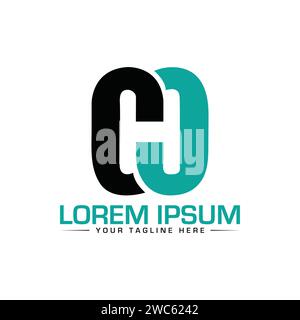 CH Letter Logo Design. Unique and Modern CH HC Letter Logo Design. Stock Vector