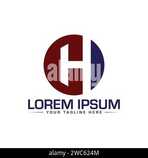 CH Letter Logo Design. Unique and Modern CH HC Letter Logo Design. Stock Vector