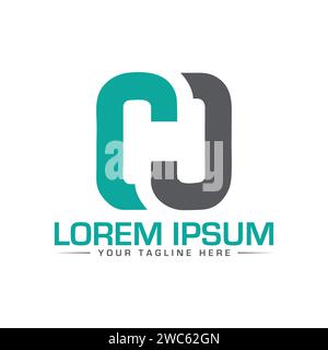 CH Letter Logo Design. Unique and Modern CH HC Letter Logo Design. Stock Vector