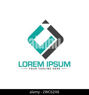 CJ Letter Logo Design. Creative and Professional Logo Design. Stock Vector