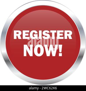 Register Now Button sign, Register Now symbol vector Stock Vector
