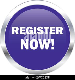 Register Now Button sign, Register Now symbol vector Stock Vector