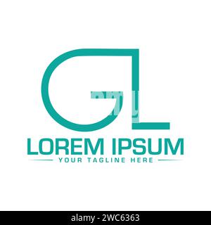 GL Letter Logo Design Vector Stock Vector