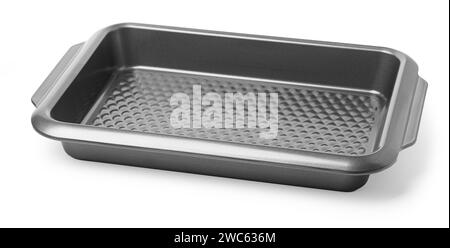 New black nonstick coating roasting pan isolated on white Stock Photo