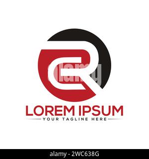 CR Letter Logo Design. Unique and Modern Logo Design. Stock Vector