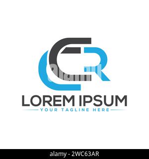 CR Letter Logo Design. Unique and Modern Logo Design. Stock Vector