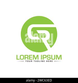 CR Letter Logo Design. Unique and Modern Logo Design. Stock Vector