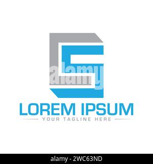 CS Letter Logo Design. Unique and Professional CS SC Logo Design. Stock Vector