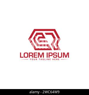 CR Letter Logo Design. Unique and Modern Logo Design. Stock Vector