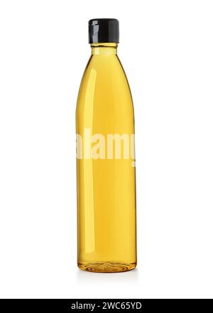vegetable or sunflower oil in a plastic bottle isolated on white background Stock Photo