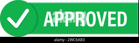 Approved Green Stamp Stock Vector