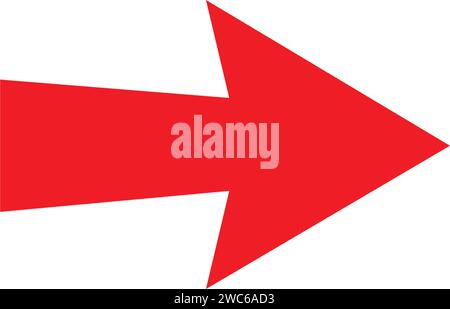 Red Arrow Icon Stock Vector