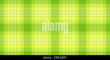 Cowboy background vector check, menu textile seamless tartan. Repeat pattern texture plaid fabric in lime and green color. Stock Vector