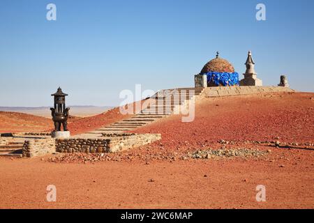 Earth energy center - northern entrance to Shambhala in Gobi desert near Sainshand. Mongolia Stock Photo