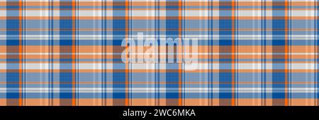 Top pattern check plaid, coat textile background seamless. Furry tartan vector fabric texture in silver and bright color. Stock Vector