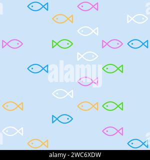 Fish aquarium - seamless pattern Stock Vector