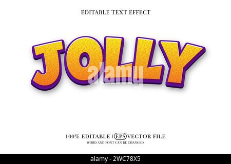 Text effects that can be edited Text style with a cheerful tone Stock Vector