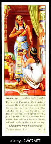 Cleopatra - Vintage Typhoo Tea Card Illustration Stock Photo