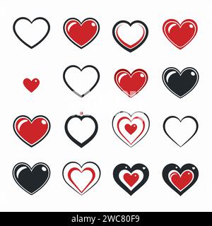 free vector heart collection set Stock Vector Image & Art - Alamy