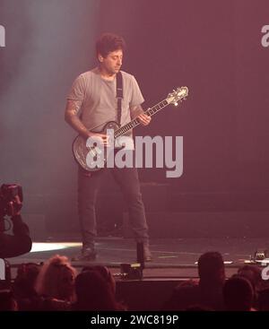 Anaheim, USA. 14th Jan, 2024. Fall Out Boy - Joe Trohman performs onstage at the 2024 iHeartRadio ALTer EGO at the Honda Center on January 13, 2024 in Anaheim, California. Photo: C Flanigan/imageSPACE Credit: Imagespace/Alamy Live News Stock Photo