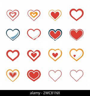 free vector heart collection set Stock Vector Image & Art - Alamy