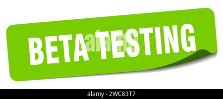beta testing sticker. beta testing rectangular label isolated on white background Stock Vector