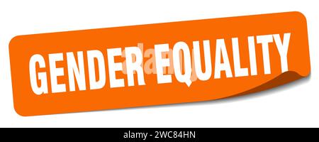 gender equality sticker. gender equality rectangular label isolated on white background Stock Vector