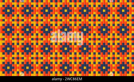 seamless traditional woven pattern called Anyaman Stock Vector