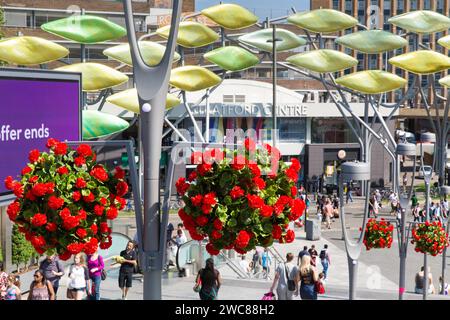 Stratford Centre is a shopping mall and indoor market in Stratford town centre in east London Stock Photo