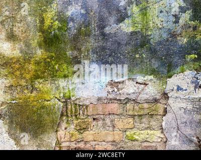 Grey stucco surface with a closeup of its textured material Stock Photo