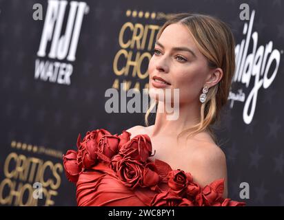 Margot Robbie arriving at the 29th annual Critics Choice Awards held at Barker Hanger on January 14, 2024 in Santa Monica, CA. © Lisa OConnor / AFF-USA.com Stock Photo