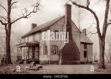 Viewmont, the tobacco plantation family estate where Southern Baptist missionary to China, Lottie Moon (1840-1912), grew up in the Charlottesville, Virginia, area in the mid 1800s. The home is pictured in 1937 and burned two years later. (USA) Stock Photo