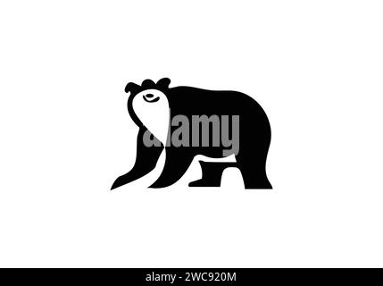 Cave Bear minimal style icon illustration design Stock Vector