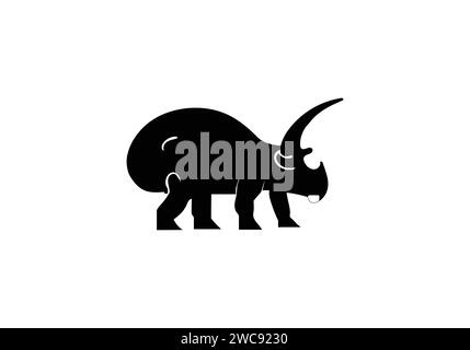 Cervalces latifrons Broad Fronted Moose minimal style icon illustration design Stock Vector