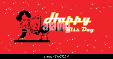 Happy Kiss Day wallpapers and backgrounds you can download and use on your smartphone, tablet, or computer. Stock Vector