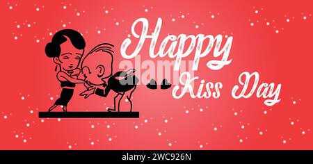 Happy Kiss Day wallpapers and backgrounds you can download and use on your smartphone, tablet, or computer. Stock Vector