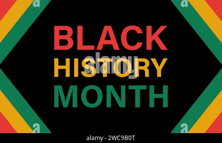 Black History Month celebrated every year in month of february. Vector