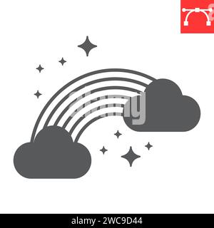 Rainbow Clouds Glyph Icon Vector Stock Vector Image & Art - Alamy