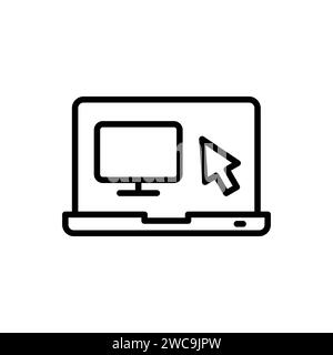 remote access outline vector icon Stock Vector