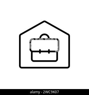 work at home outline vector icon Stock Vector