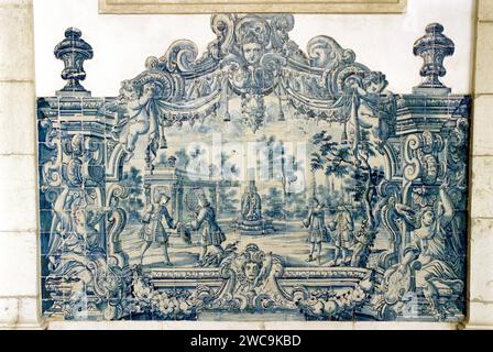 Portugal, Lisbon, Sao Vicente de Fora Monastery, Historical Azulejos Stock Photo