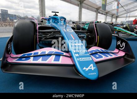 View Of The 2023 Renault Powered Bwt Alpine A523 Formula One Car As Driven By Esteban Ocon And View Of The 2023 Renault Powered Bwt Alpine A523 Formula One Car As Driven By Esteban Ocon And