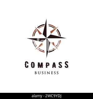 Compass Icon Logo Design Template Stock Vector