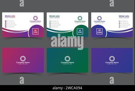 business name card design print ready template Stock Vector