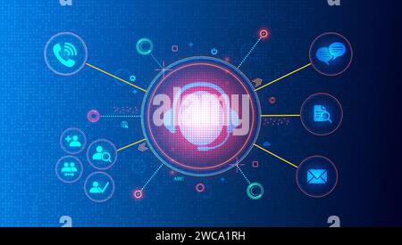 Help Desk Software - Help Desk Solutions - Software Systems Designed to Manage and Resolve Customer Support Queries - Conceptual Illustration Stock Photo