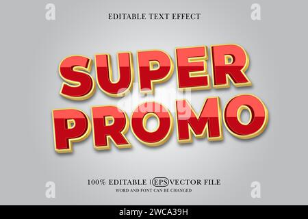Show Time 3D Editable Text Style Effect Text Effect, 3D Text Mockup, Stock Vector