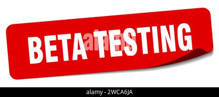 beta testing sticker. beta testing rectangular label isolated on white background Stock Vector