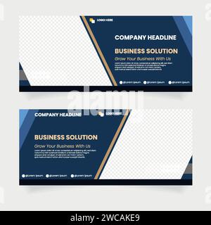 banner social media business purpose with image replacement space Stock Vector